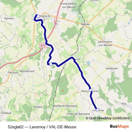 52egla02 bus Line Map