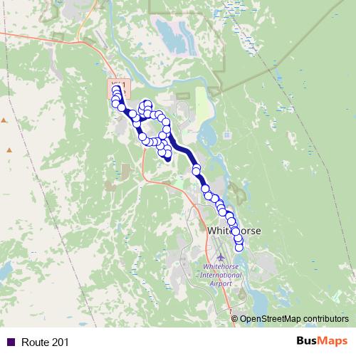 Route 201 bus Line Map