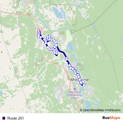 Route 201 bus Line Map
