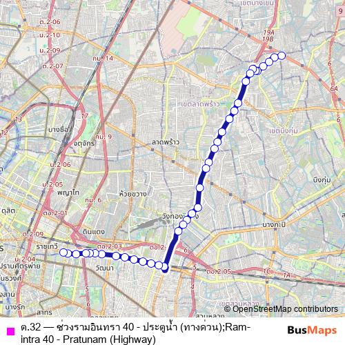 ต.32 bus Line Map