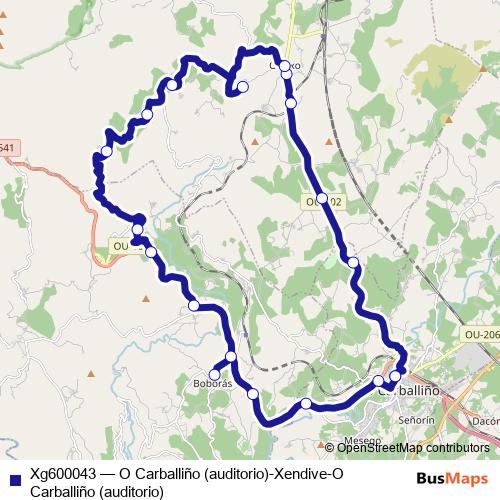 Xg600043 bus Line Map