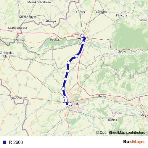 R 2608 rail Line Map