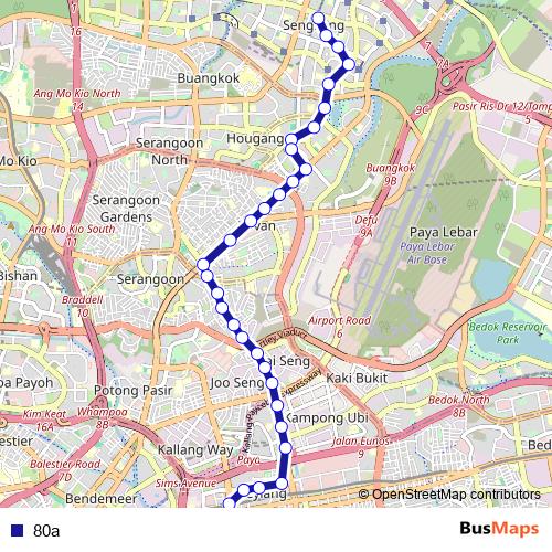 80a bus Line Map