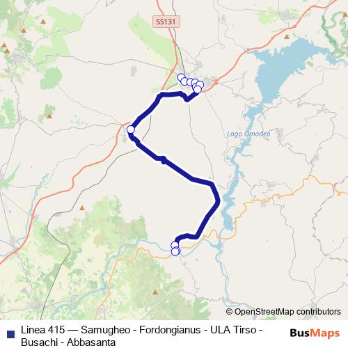 Linea 415 bus Line Map