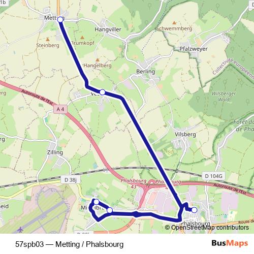 57spb03 bus Line Map