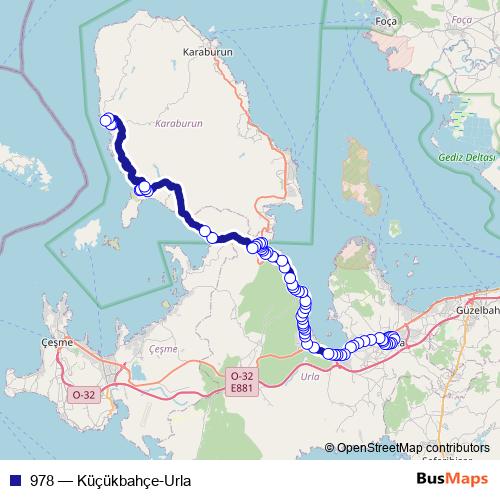 978 bus Line Map