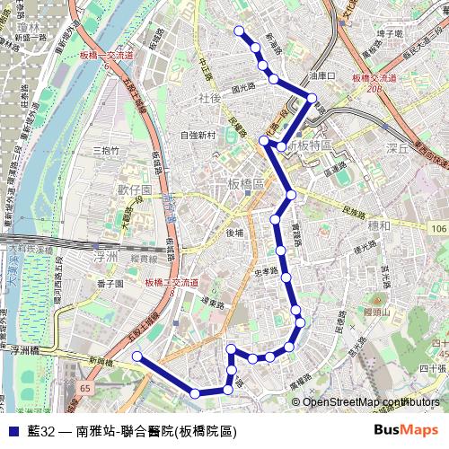 藍32 bus Line Map