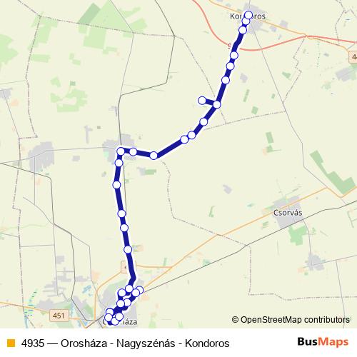 4935 bus Line Map