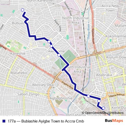 177a bus Line Map