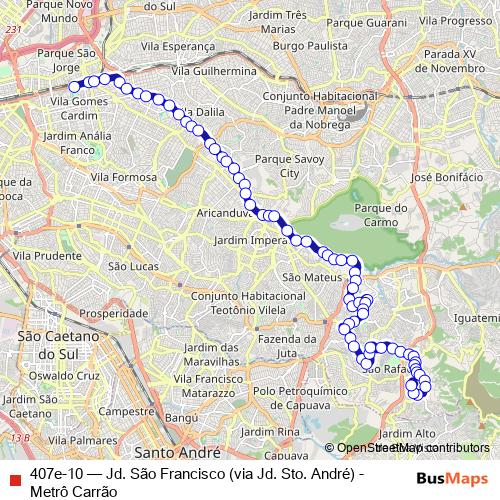 407e-10 bus Line Map