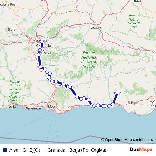 Alsa - Gr-Bj(O) bus Line Map