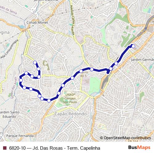 6820-10 bus Line Map