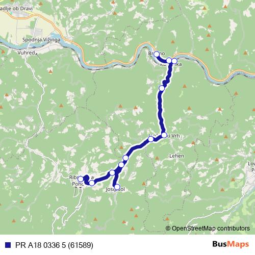 PR A18 0336 5 (61589) bus Line Map