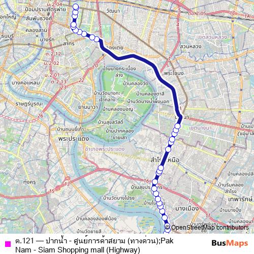 ต.121 bus Line Map
