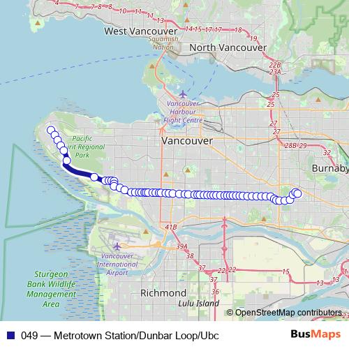049 bus Line Map