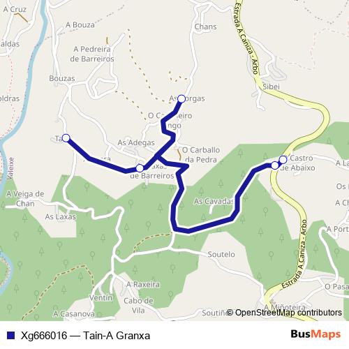 Xg666016 bus Line Map
