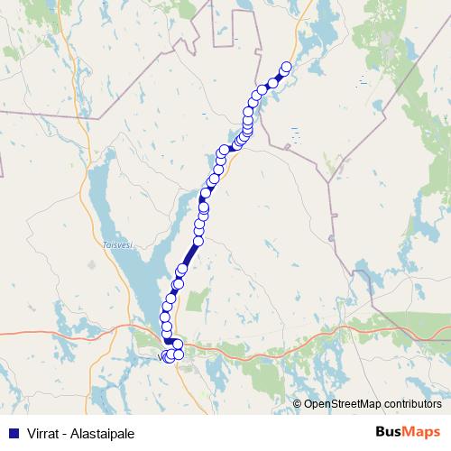 Virrat - Alastaipale bus Line Map