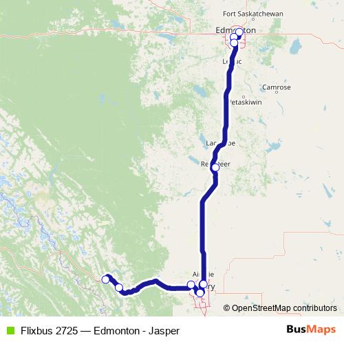 Flixbus 2725 bus Line Map