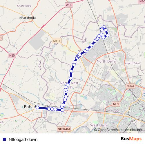 Nttobgarhdown bus Line Map