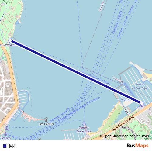 M4 ferry Line Map
