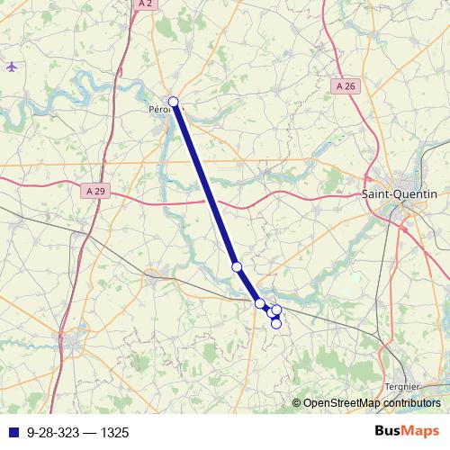 9-28-323 bus Line Map