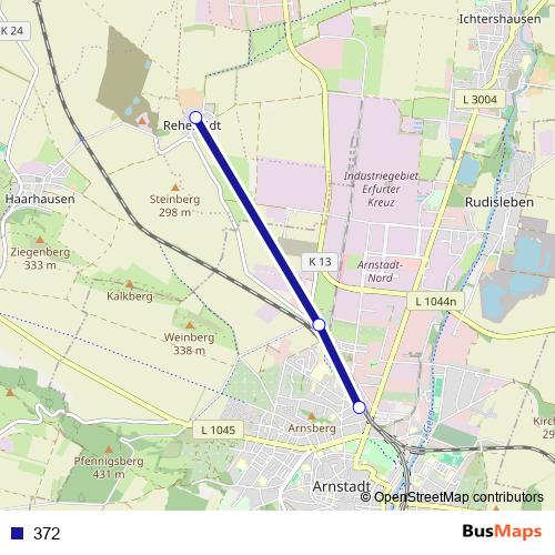 372 bus Line Map