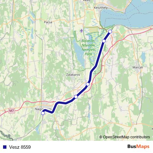 Vesz 8559 rail Line Map
