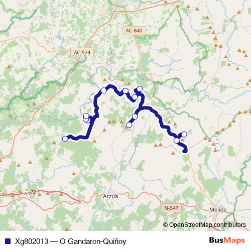 Xg802013 bus Line Map
