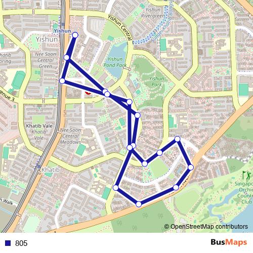 805 bus Line Map