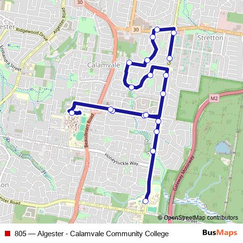 805 bus Line Map