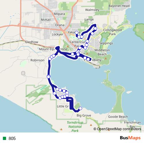 805 bus Line Map