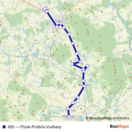 805 bus Line Map