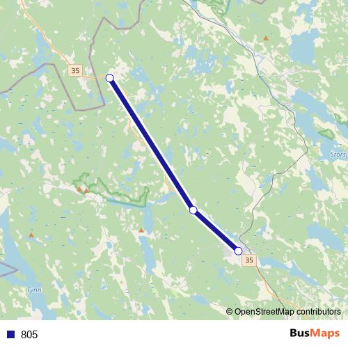 805 bus Line Map