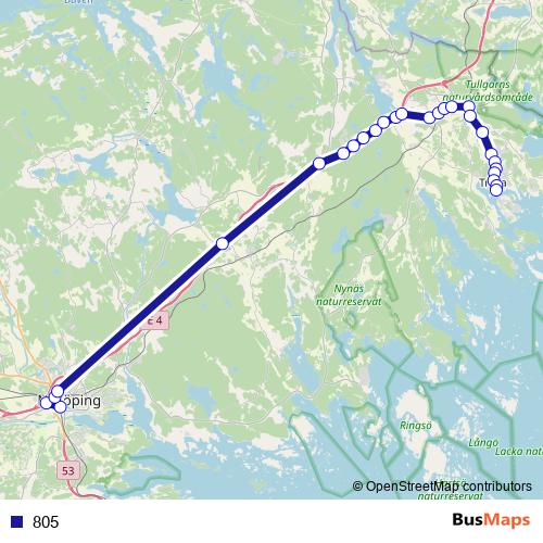 805 bus Line Map