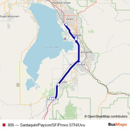 805 bus Line Map