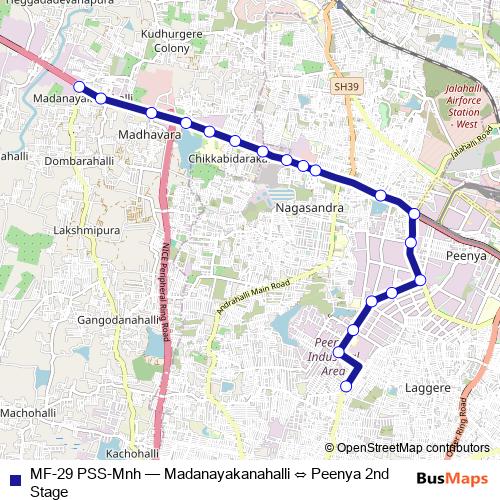 MF-29 PSS-Mnh bus Line Map