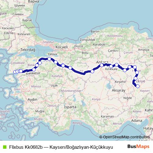 Flixbus Kk0682b bus Line Map