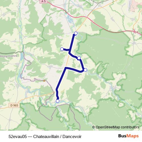 52evau05 bus Line Map