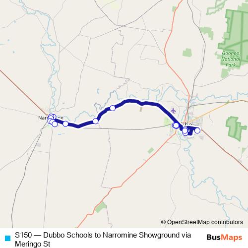 S150 bus Line Map