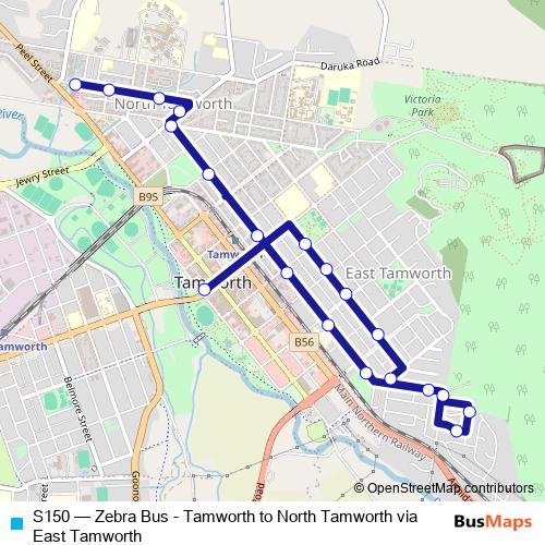 S150 bus Line Map