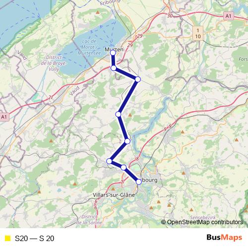 S20 rail Line Map
