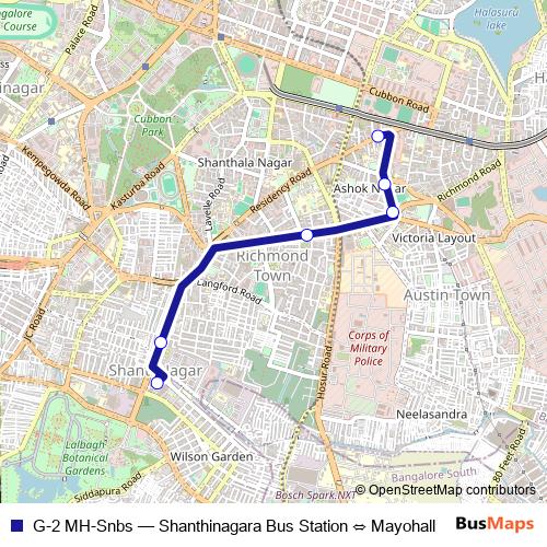 G-2 MH-Snbs bus Line Map