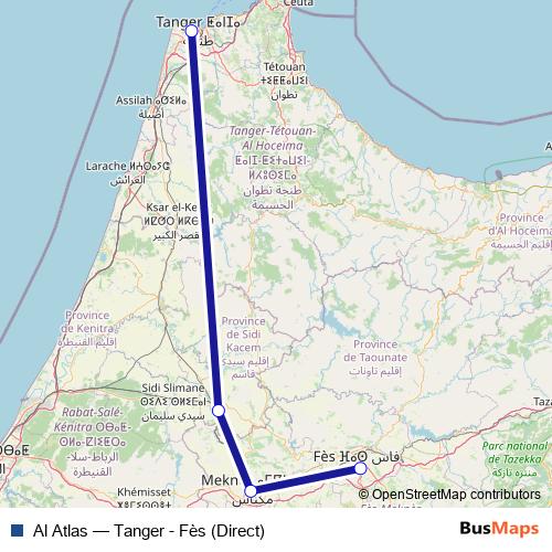Al Atlas rail Line Map