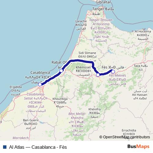 Al Atlas rail Line Map