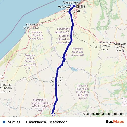 Al Atlas rail Line Map