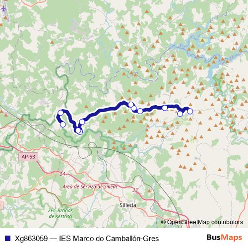 Xg863059 bus Line Map