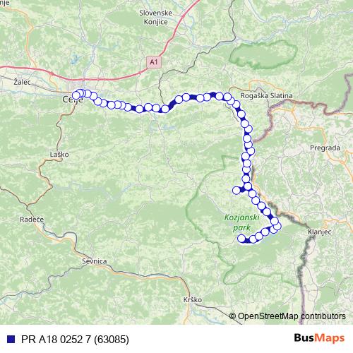 PR A18 0252 7 (63085) bus Line Map