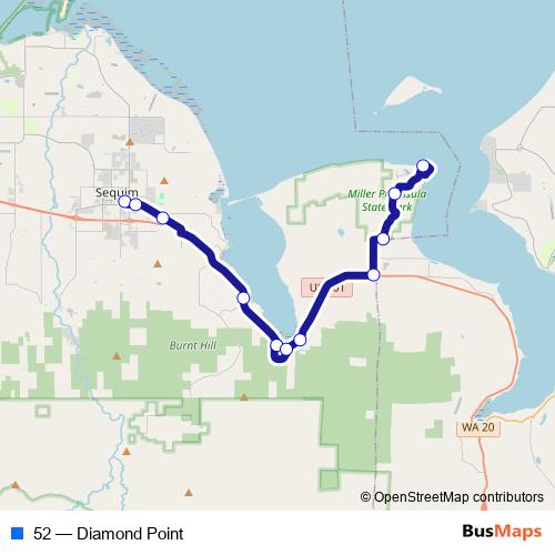52 bus Line Map