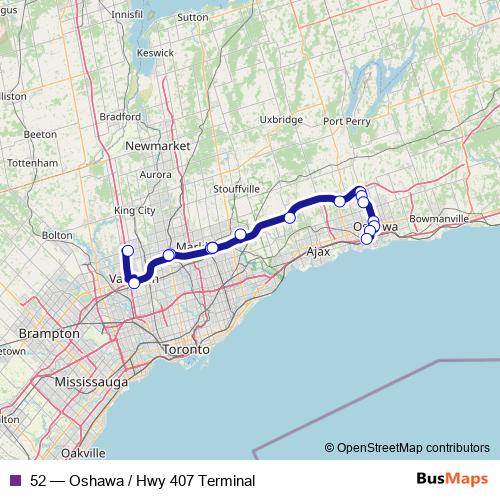 52 bus Line Map