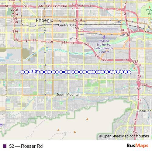 52 bus Line Map